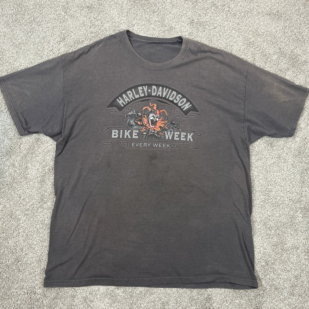 Harley Davidson Dealer‎ DE Short Sleeve Gray Bike week T-Shirt Size 2X VTG Style